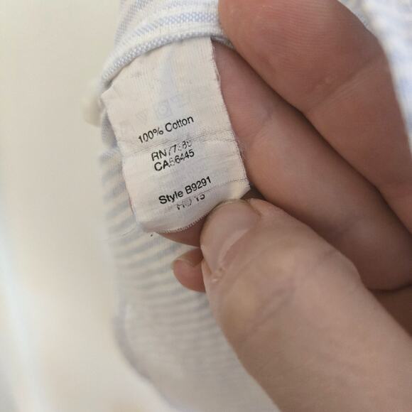 J. Crew Size S Blue and White Stripe Oxford Slim Dress Button Down Shirt Mens - Picture 5 of 7